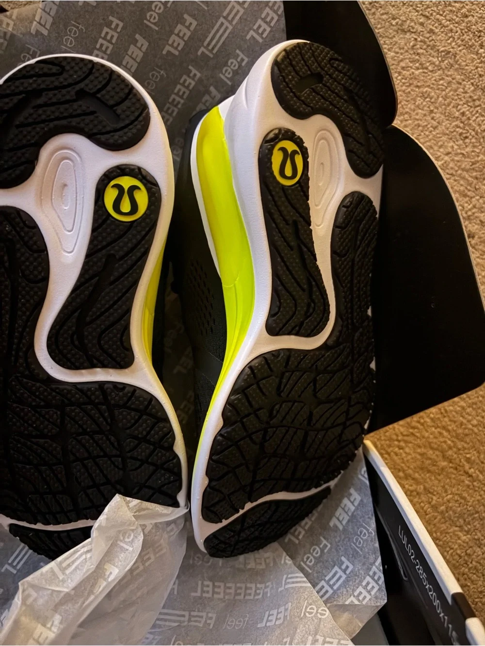 lululemon athletica Black & Yellow Women's Running Sneakers